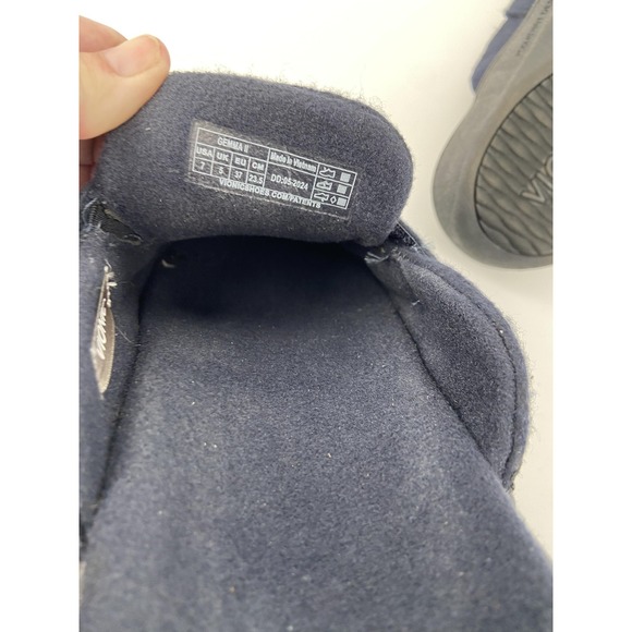 Vionic Slipper Shoes Womens 7 Blue Gemma II Mule Slide Flannel J0892F6401 - Picture 7 of 8